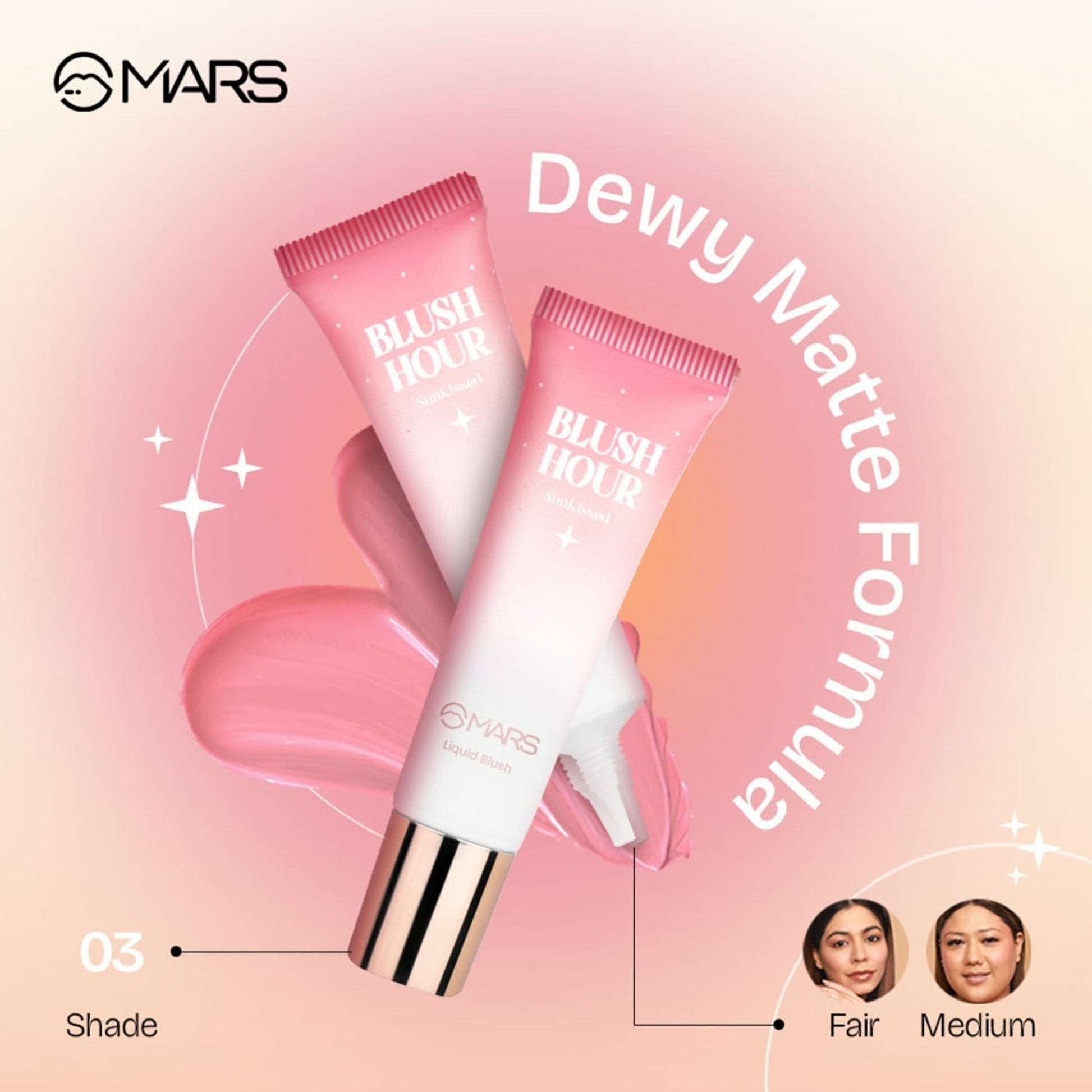 MARS Cosmetics Liquid Blush Hour Dewy-Matte Finish - 03 Sunkissed 