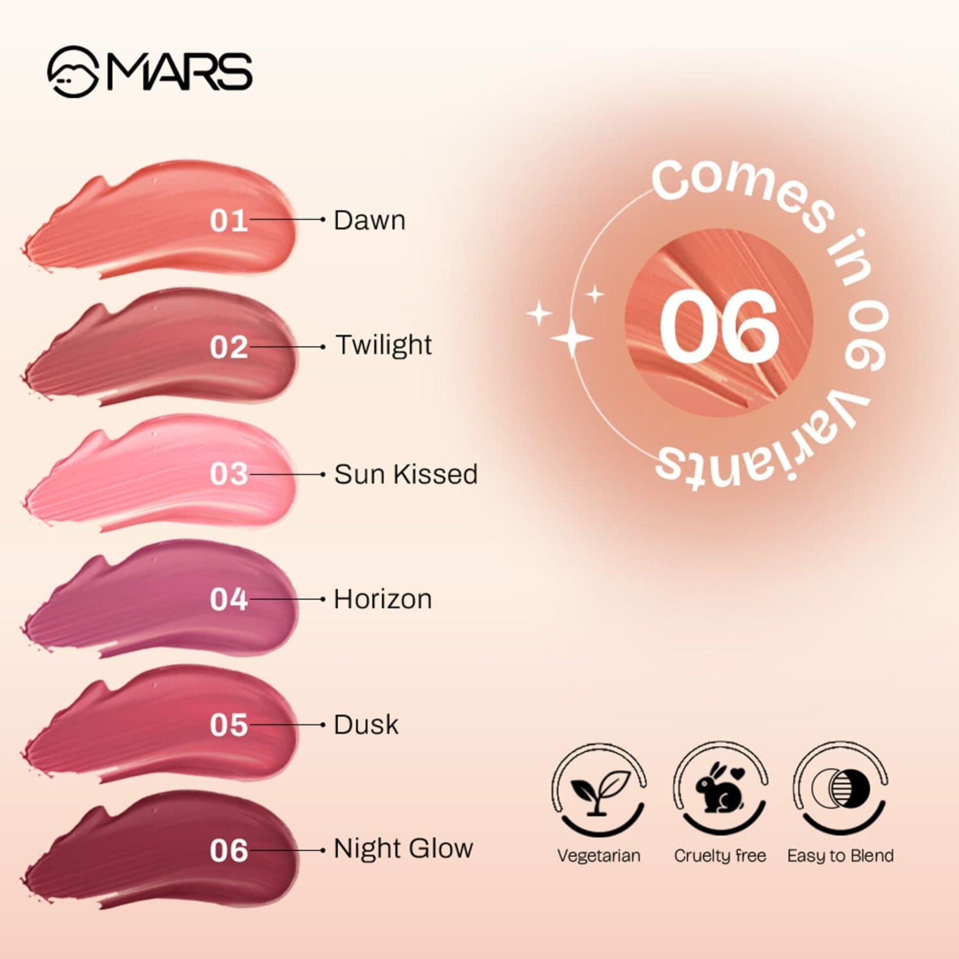 MARS Cosmetics Liquid Blush Hour Dewy-Matte Finish - 03 Sunkissed 