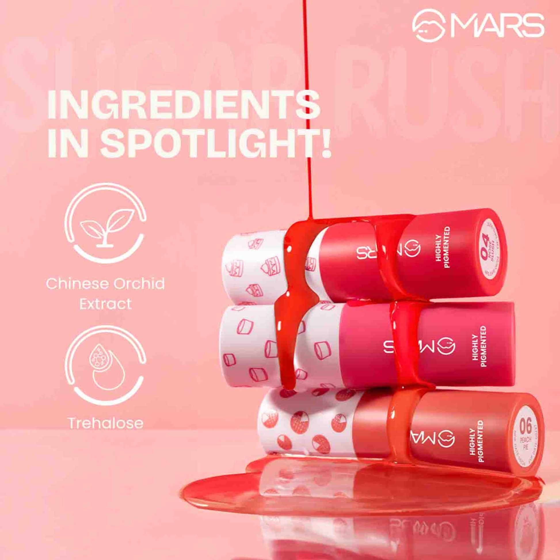 MARS Cosmetics Sugar Rush Liquid Blush - 04-Rose Slush 