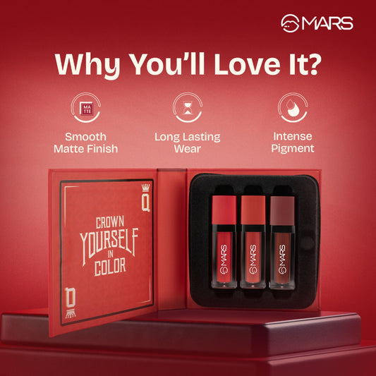MARS Cosmetics Queen Of Mattes Reds & Maroons Liquid Lipsticks - Reds Maroons