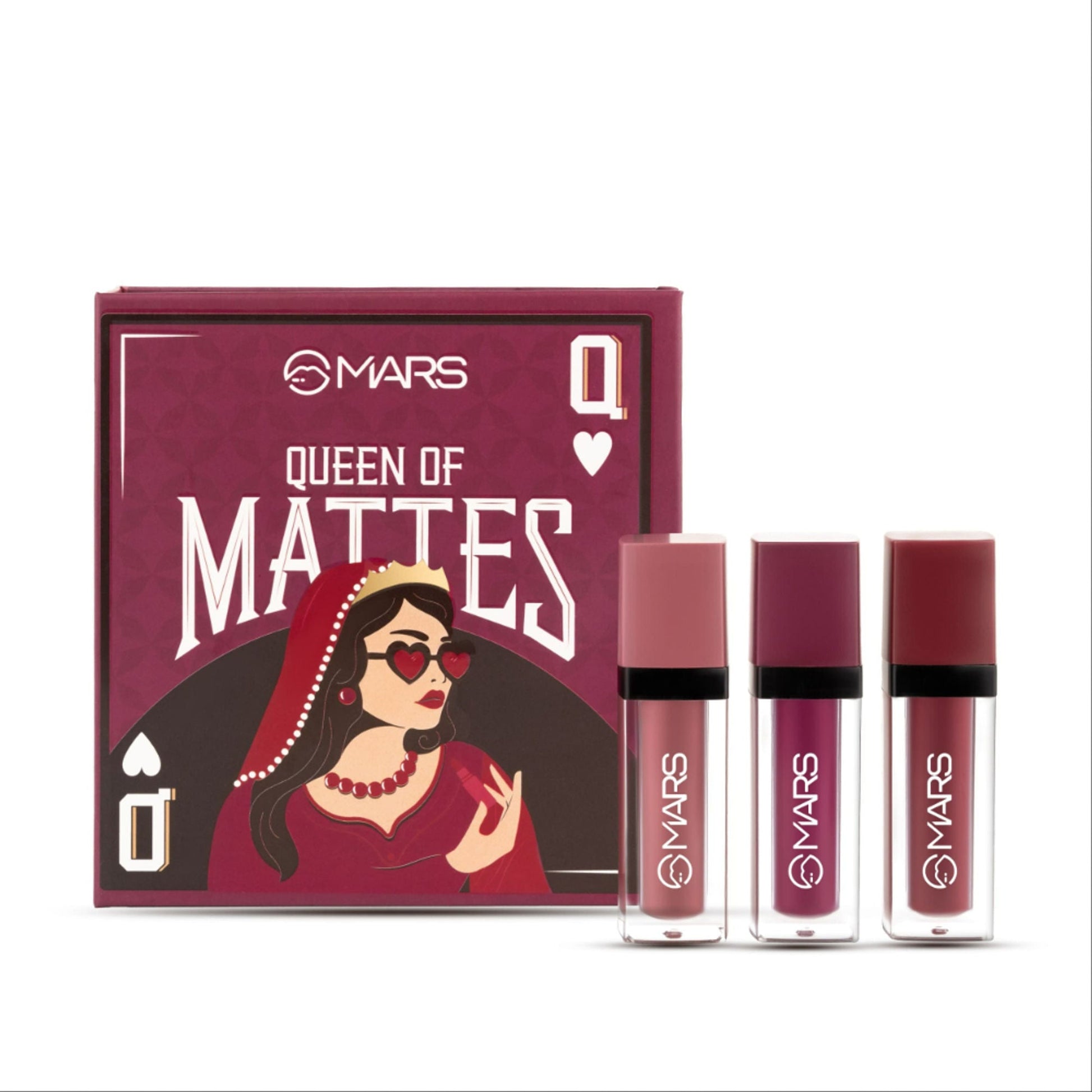 MARS Cosmetics Queen Of Mattes Reds & Maroons Liquid Lipsticks - Plums Maroons 
