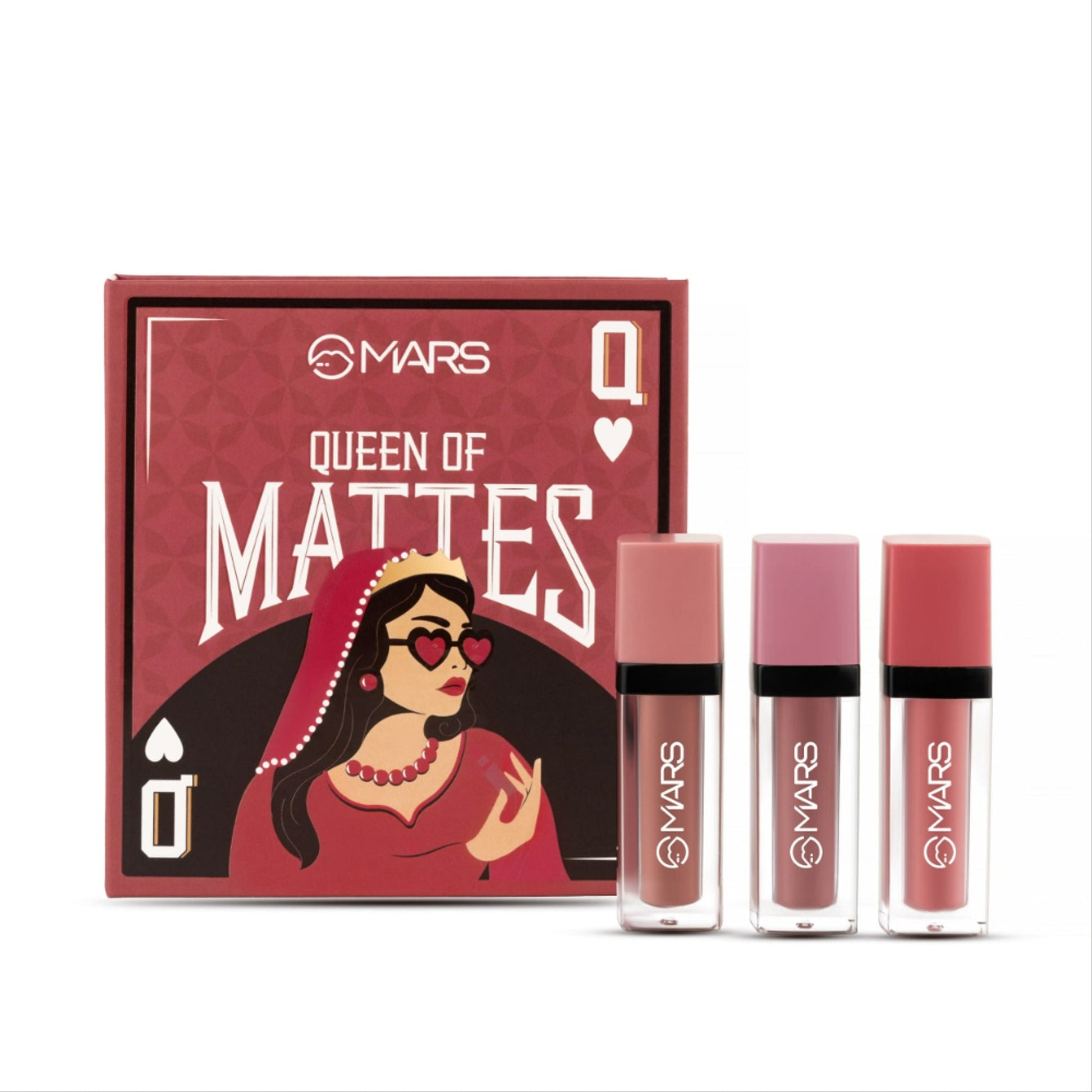 MARS Cosmetics Queen Of Mattes Reds & Maroons Liquid Lipsticks - Peaches Nude 