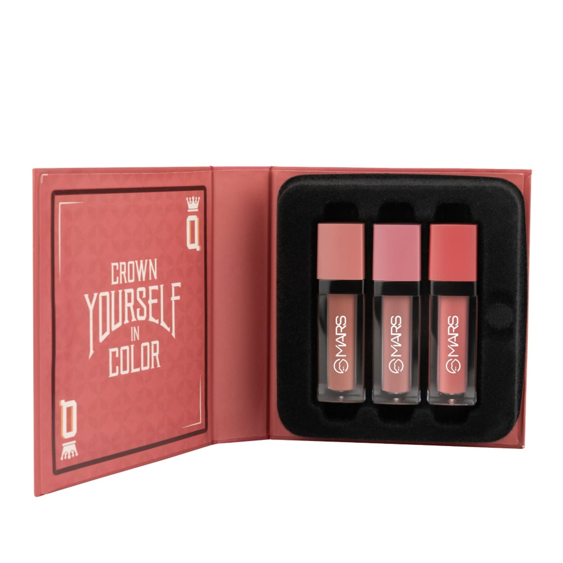 MARS Cosmetics Queen Of Mattes Reds & Maroons Liquid Lipsticks - Peaches Nude 