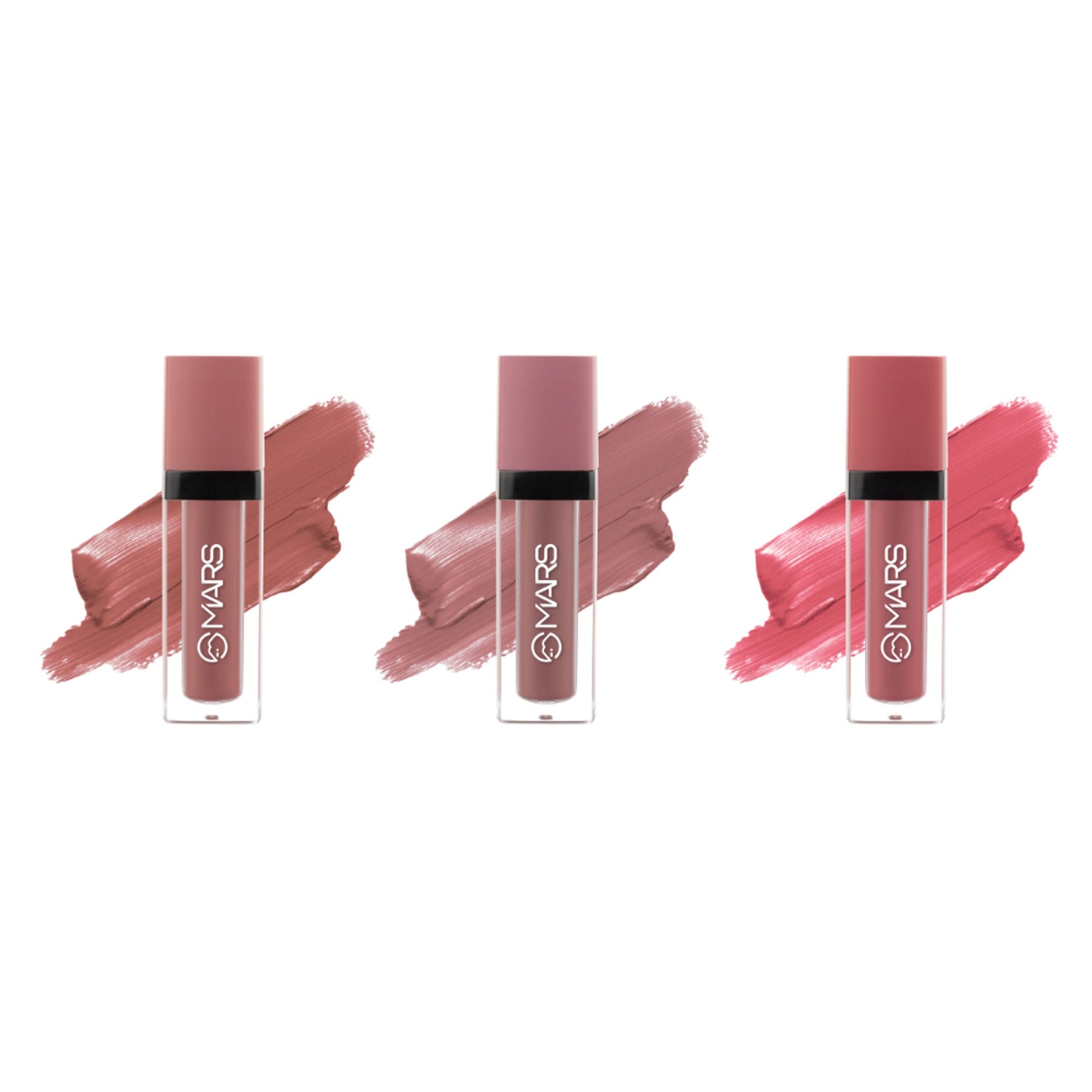 MARS Cosmetics Queen Of Mattes Reds & Maroons Liquid Lipsticks - Peaches Nude 