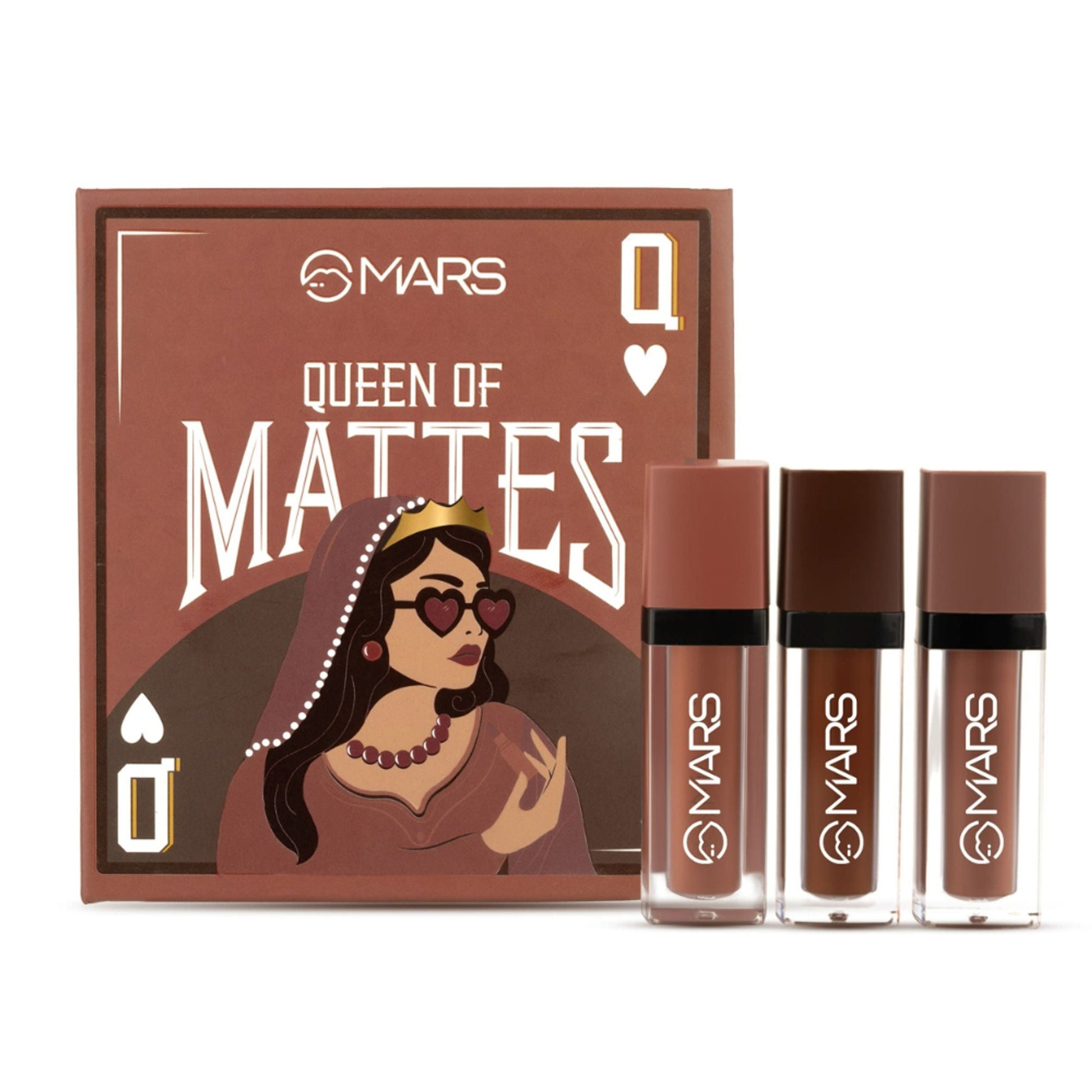 MARS Cosmetics Queen Of Mattes Reds & Maroons Liquid Lipsticks - Browns 