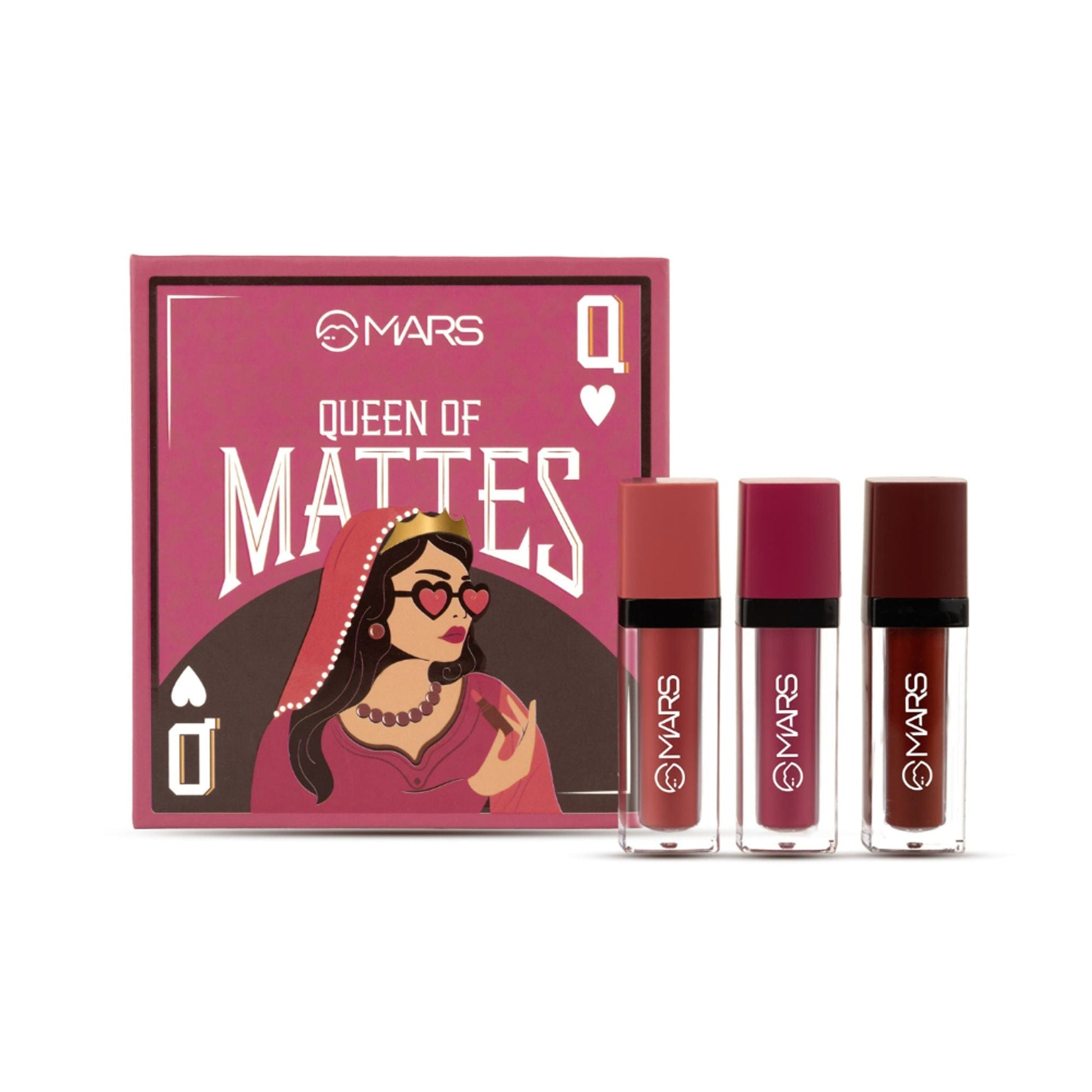 MARS Cosmetics Queen Of Mattes Reds & Maroons Liquid Lipsticks - All Rounder 
