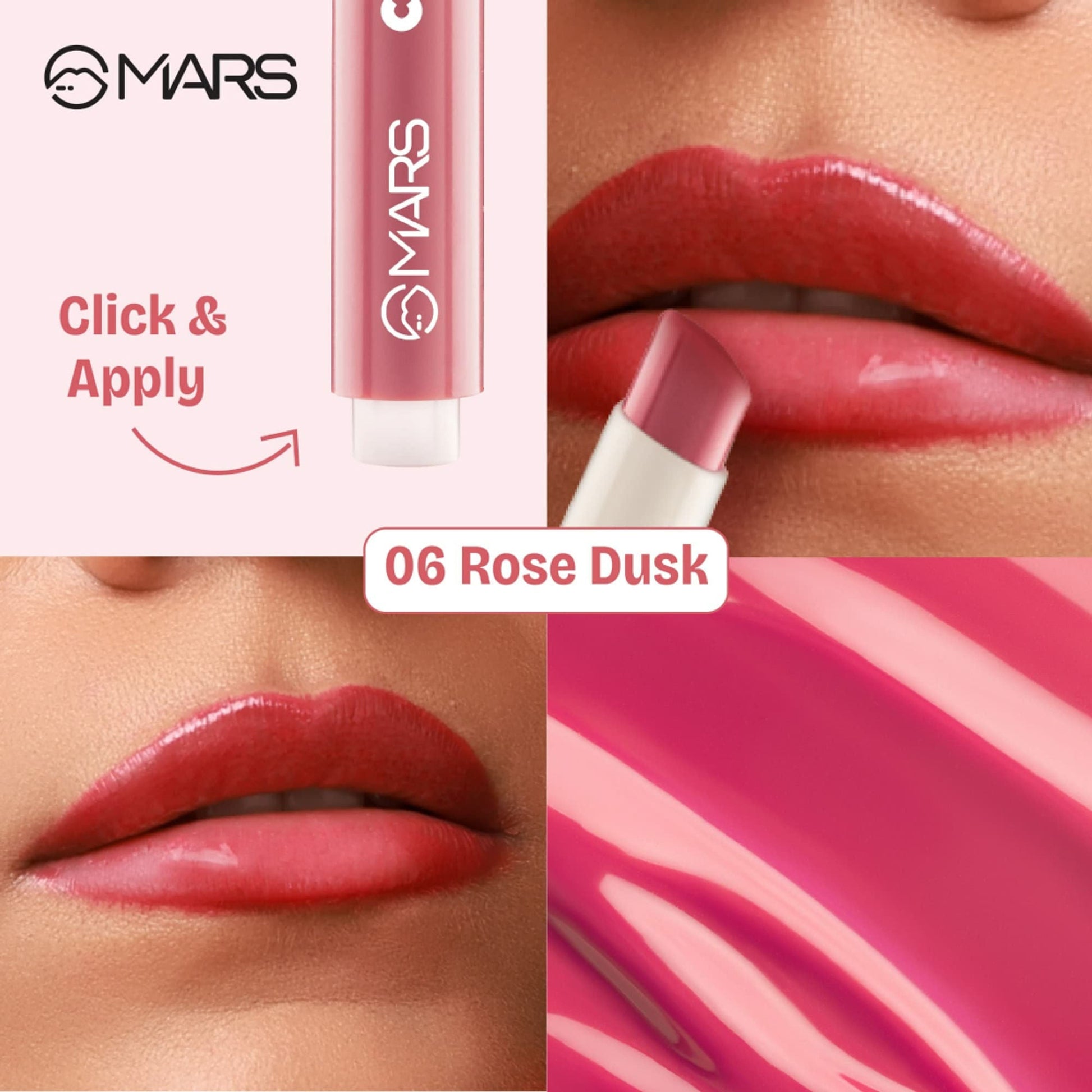MARS Cosmetics Click Stix Gloss Lip Balm - 06-rose Duck 