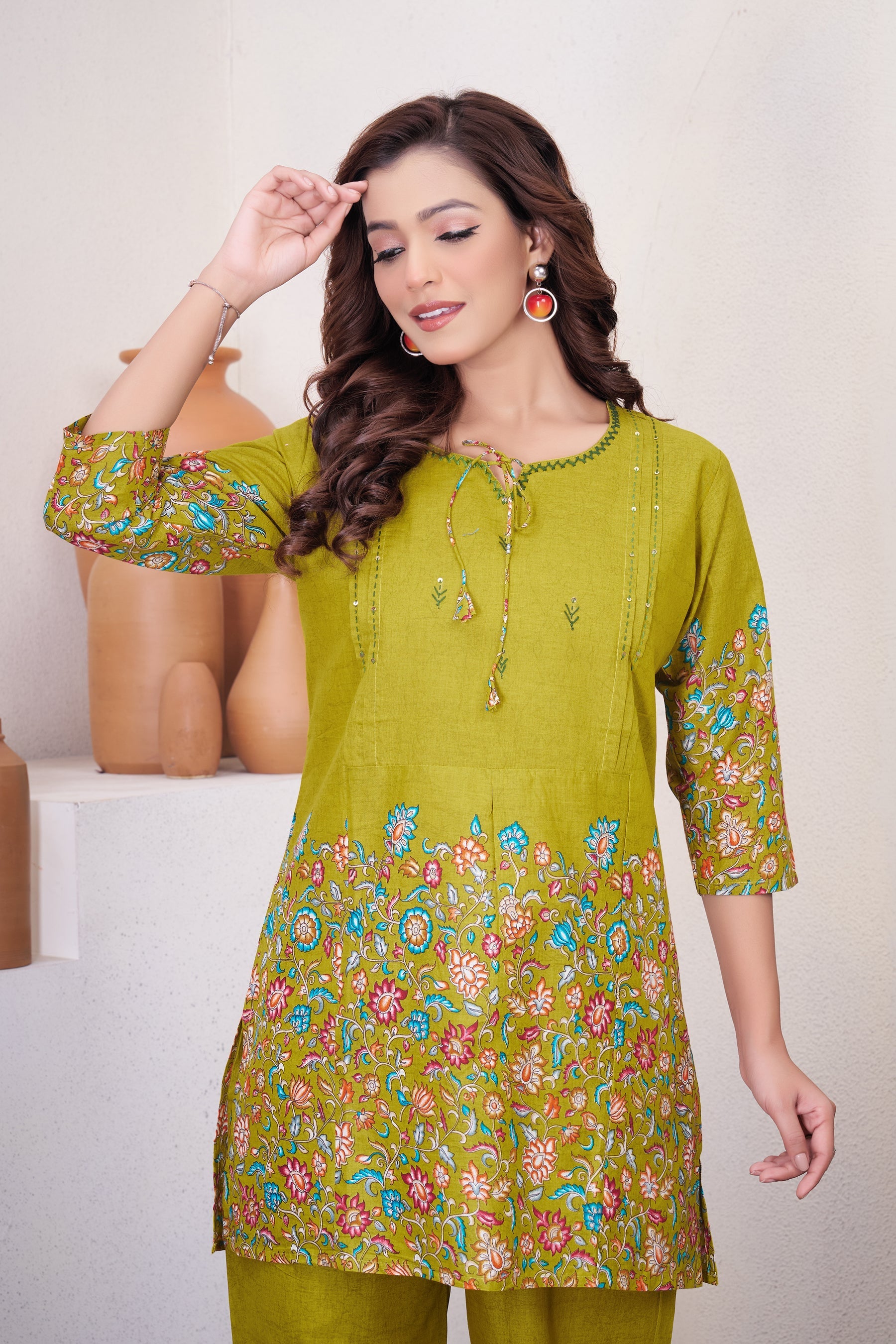 Lorenvalley Fashion Parrot Pure Cotton Elegant & Trendy Printed Design Co-Ord Set