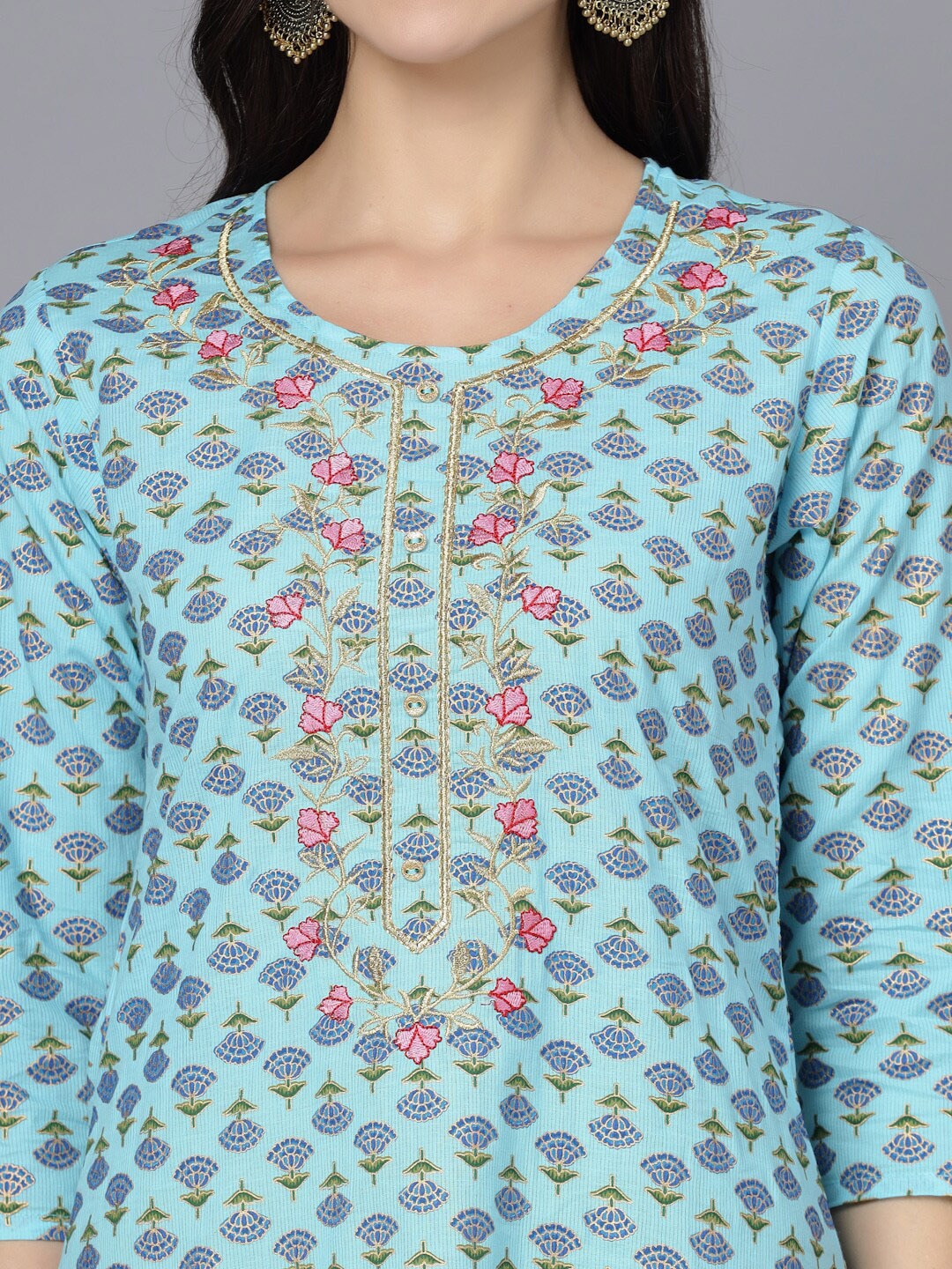 HERE&NOW Women Ethnic Motifs Printed Flared Sleeves Kurta