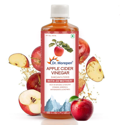 Dr. Morepen Apple Cider Vinegar With 2x Mother for Weight Management, Immunity, Skin & Hair 