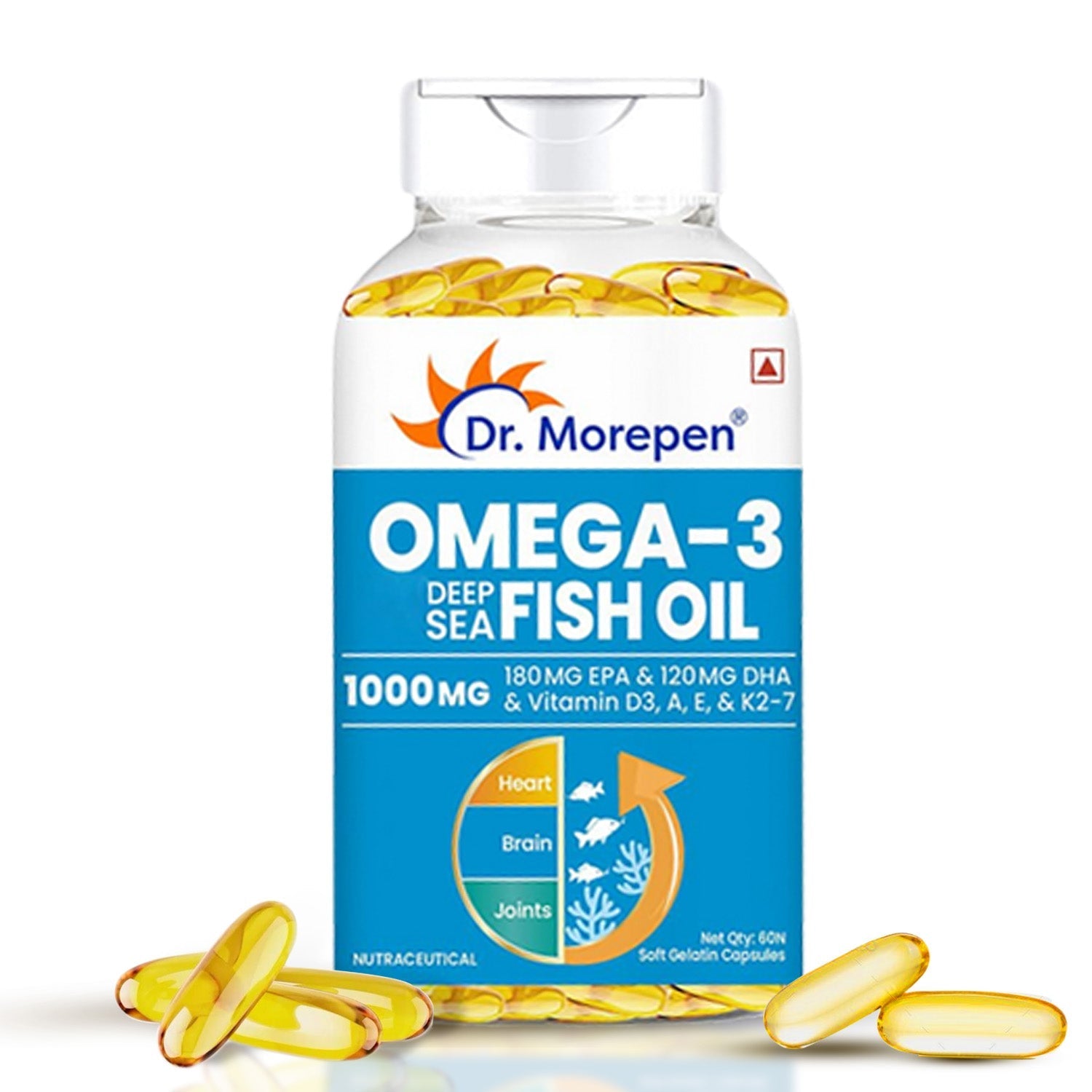 Dr. Morepen Omega 3 Deep Sea Fish Oil Softgels 