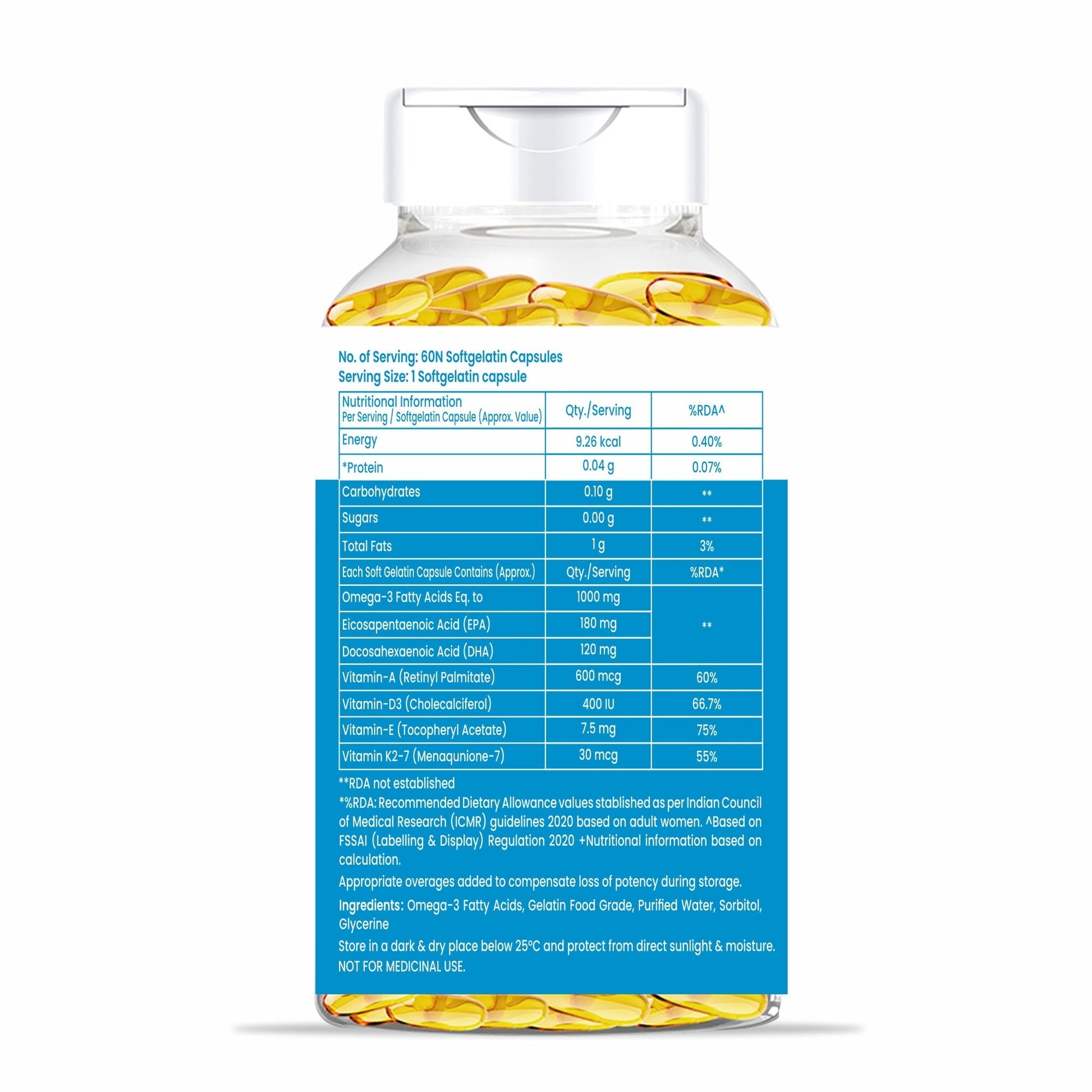 Dr. Morepen Omega 3 Deep Sea Fish Oil Softgels 