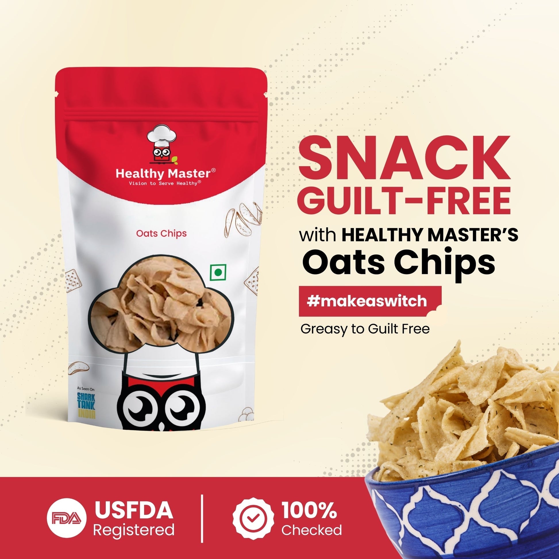 Healthy Master Light & Crispy Oats Chips 
