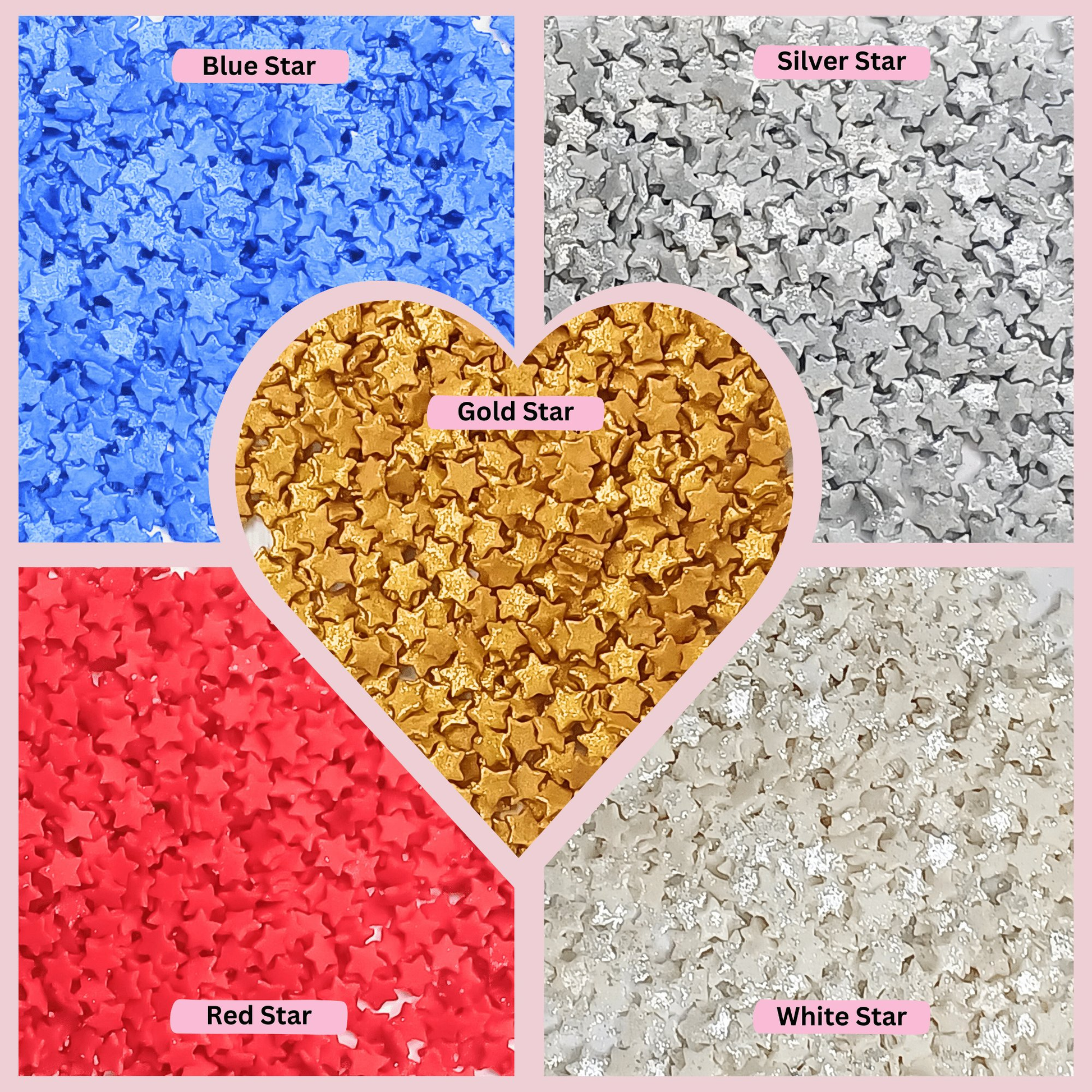 Confect Mix Blue, Red, Silver, White & Gold Patriotic Sprinkles | Mighty Hero Sprinkles