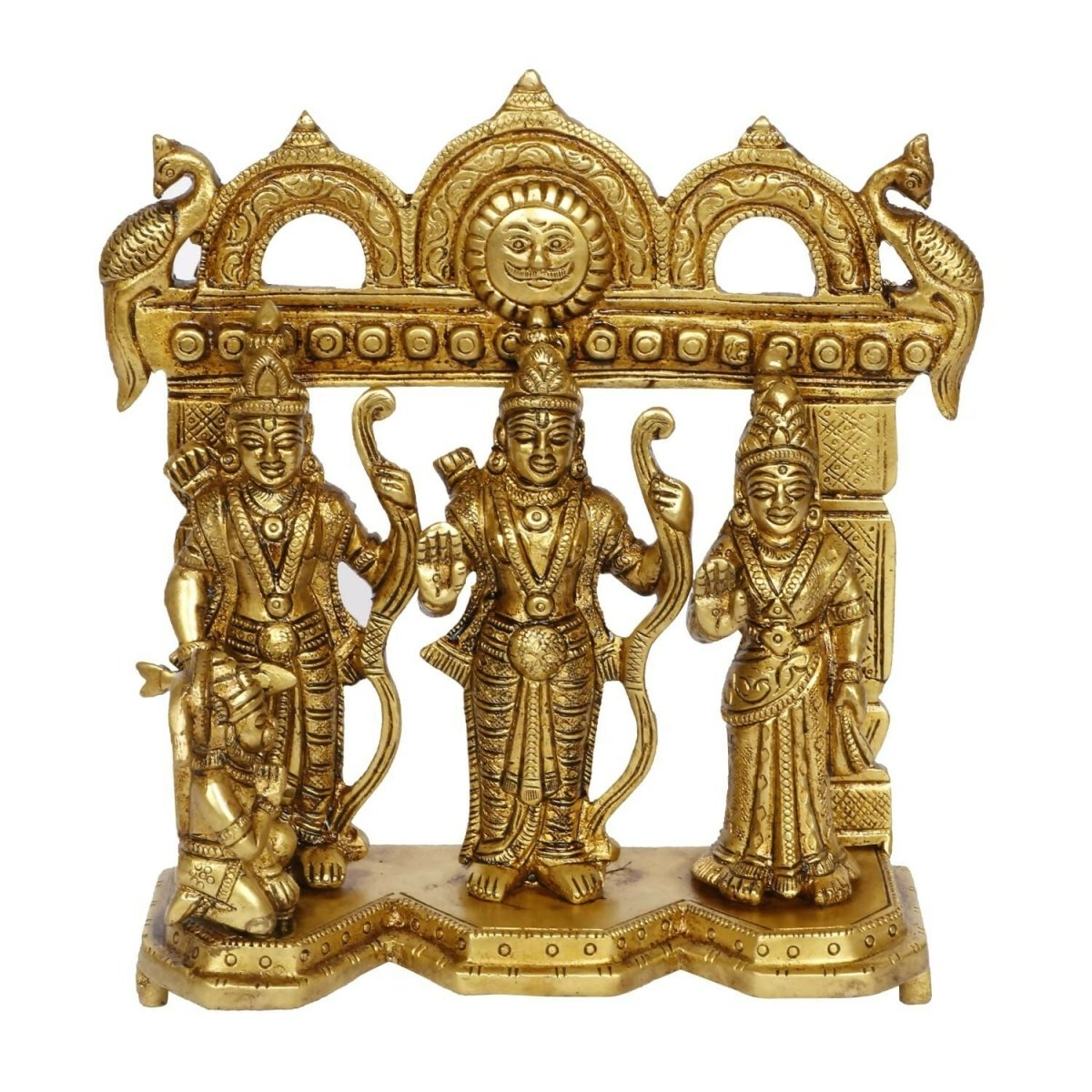 Artvarko Brass Ram Darbar Statue Shree Ram Ji Sita Laxman Hanuman - Grab2buy