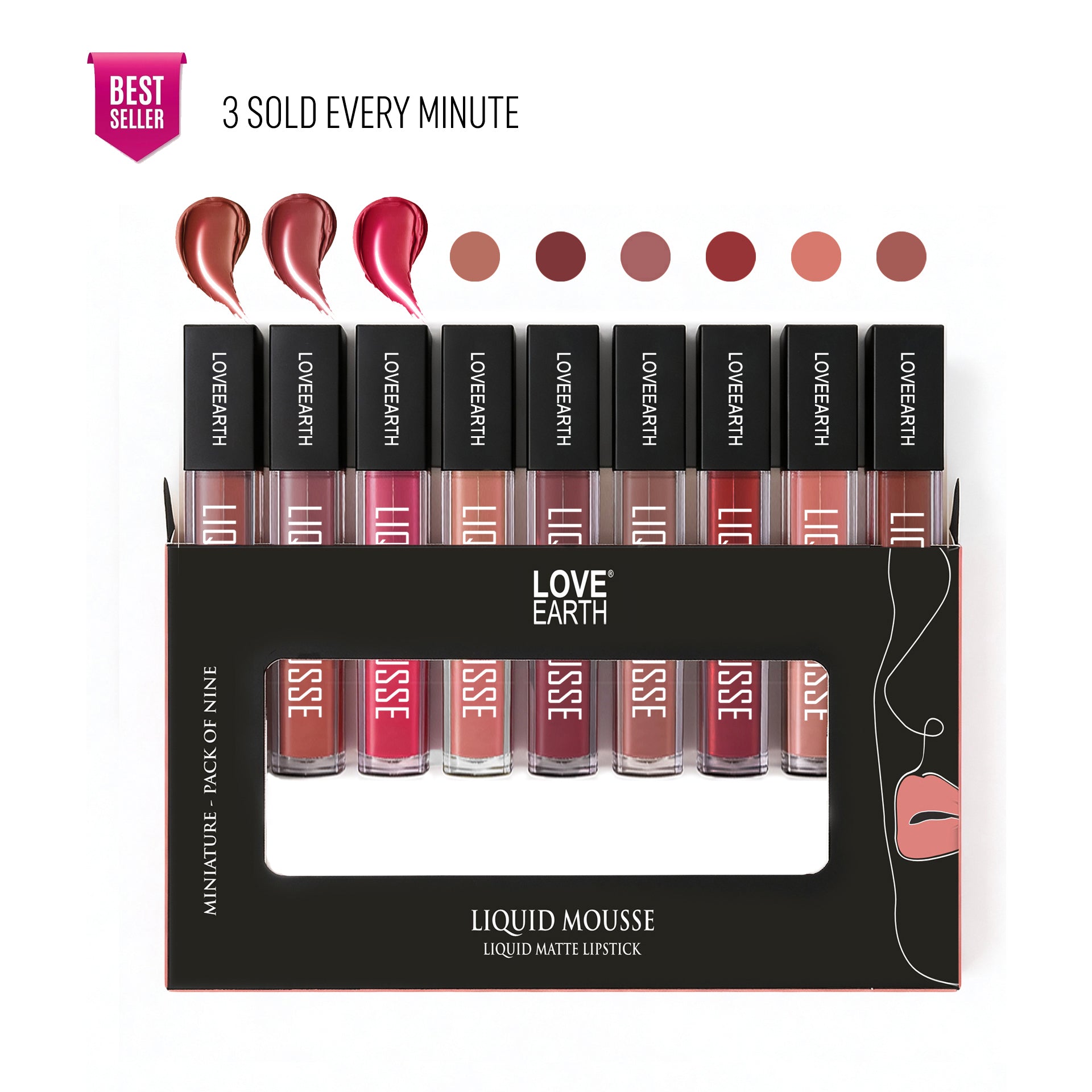Love Earth Liquid Mousse Miniature Liquid Matte Lipstick 
