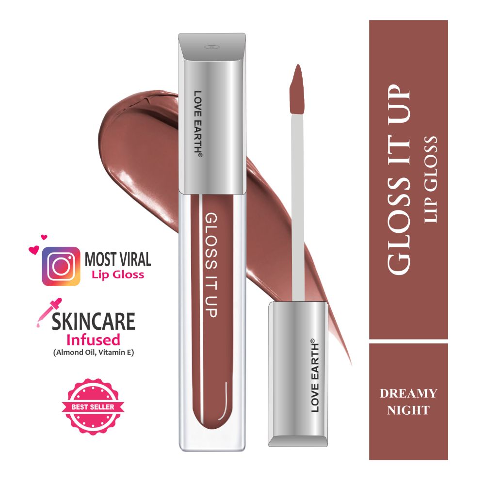 Love Earth Lip Gloss - Dreamy Night (Brown) 