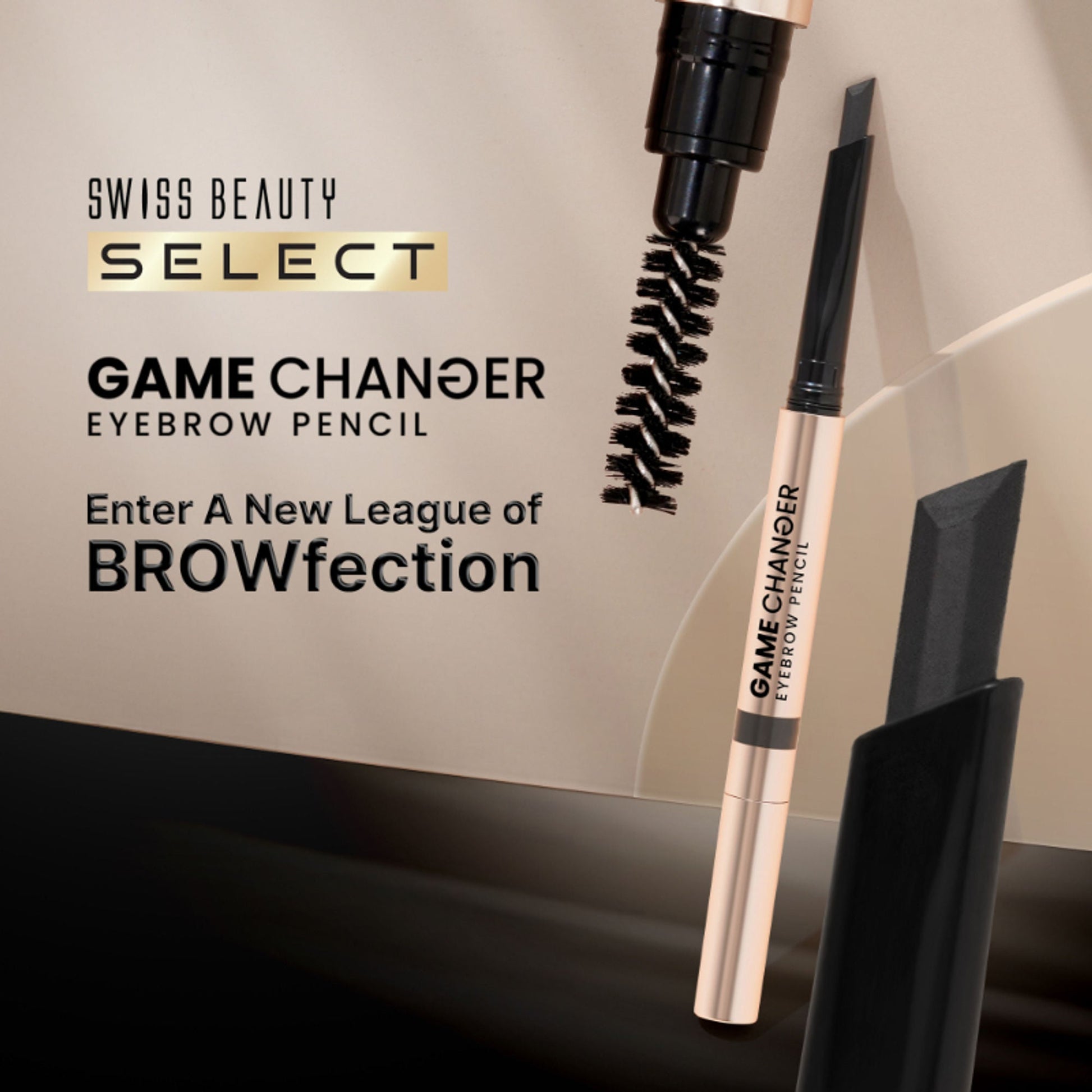 Swiss Beauty Select Game Changer Eyebrow Pencil - 3 Charcoal Black