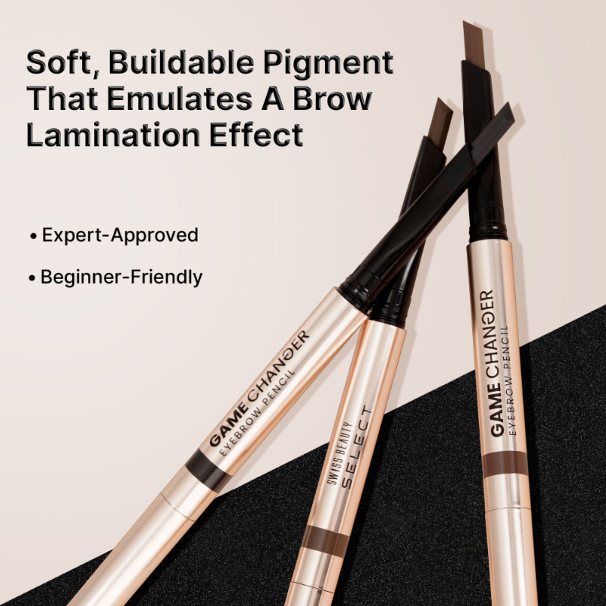 Swiss Beauty Select Game Changer Eyebrow Pencil - 3 Charcoal Black