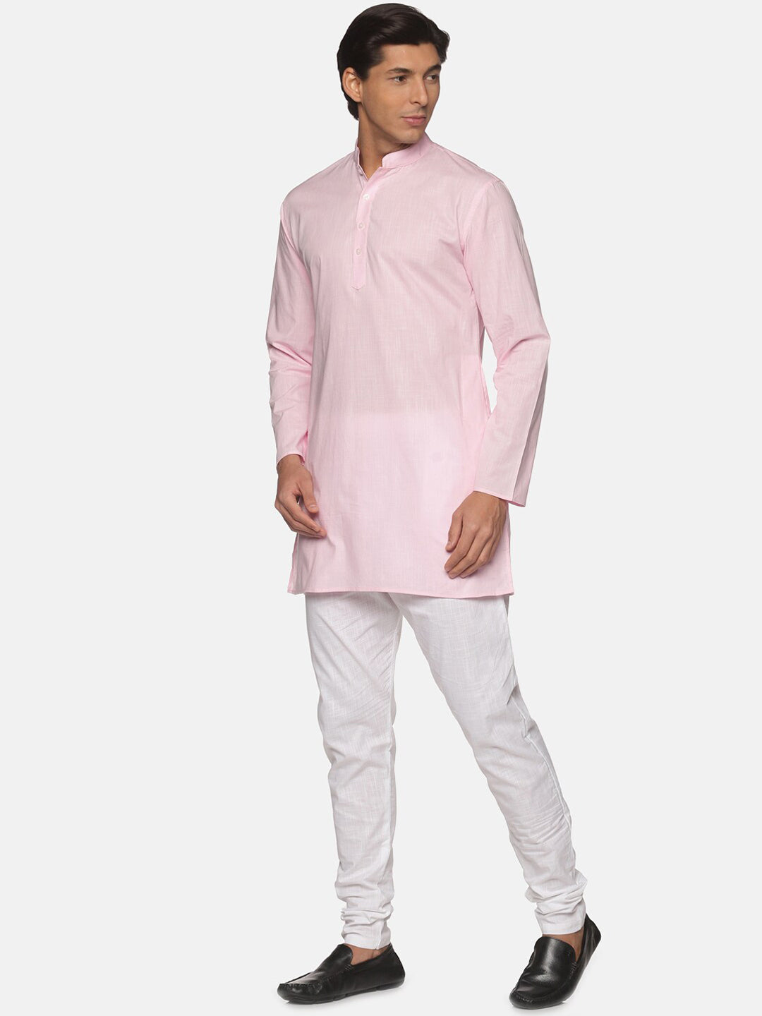 Sethukrishna Men Pink Pure Cotton Kurta with Pyjamas
