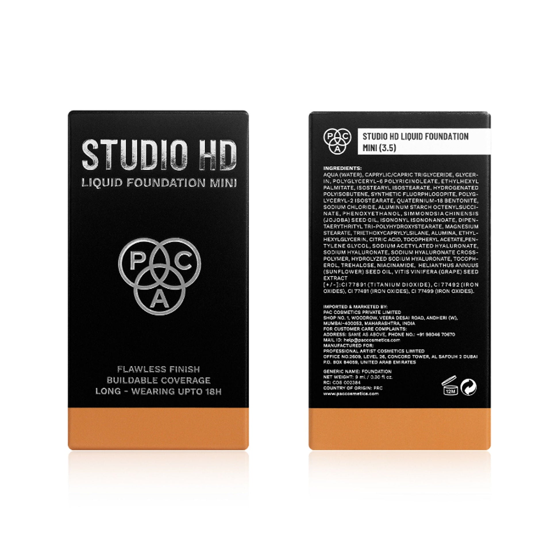 PAC Studio HD Liquid Mini Foundation - 3.5