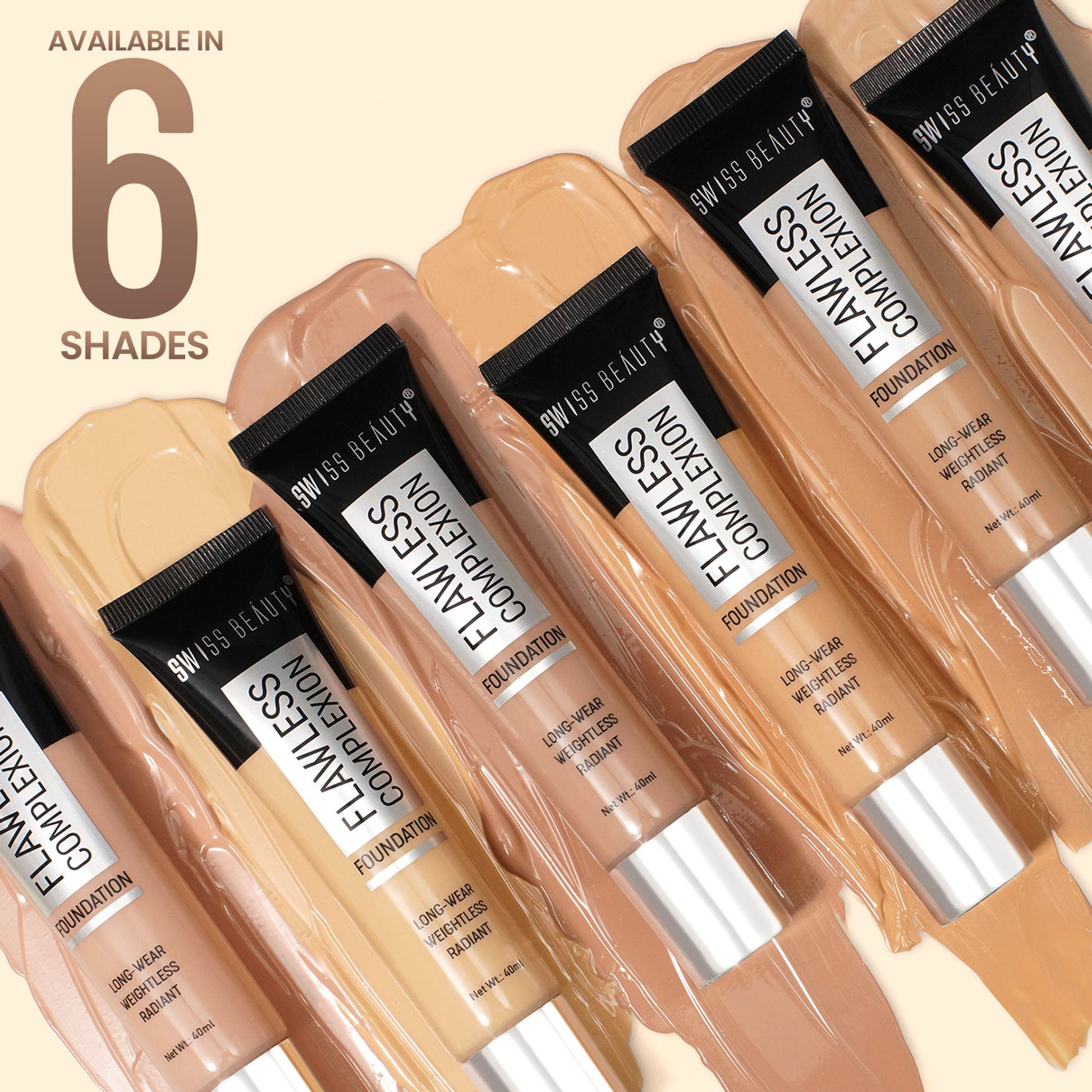 Swiss Beauty Flawless Complexion Foundation - 1 Rose Ivory