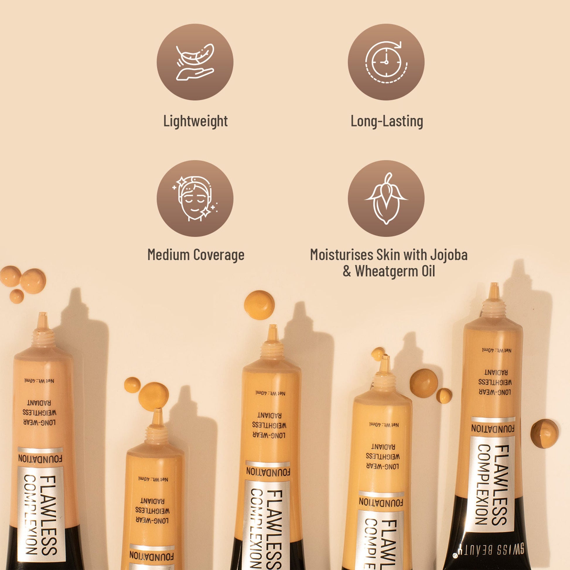Swiss Beauty Flawless Complexion Foundation - 5 Pale Medium