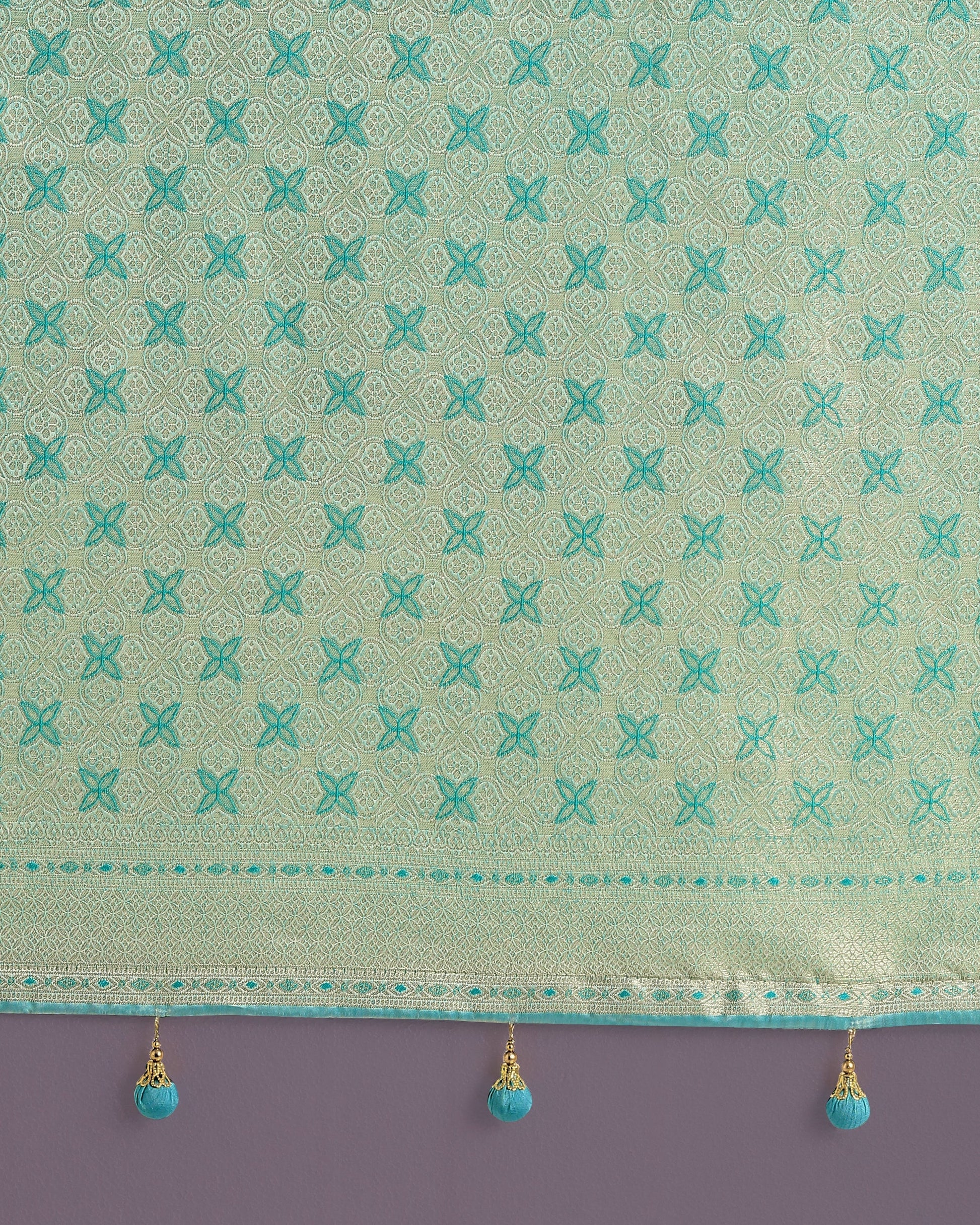 Monjolika Fashion Wonderful Light sky blue Soft Banarasi Satin Silk Leheriya Design Saree | Swadesiicart