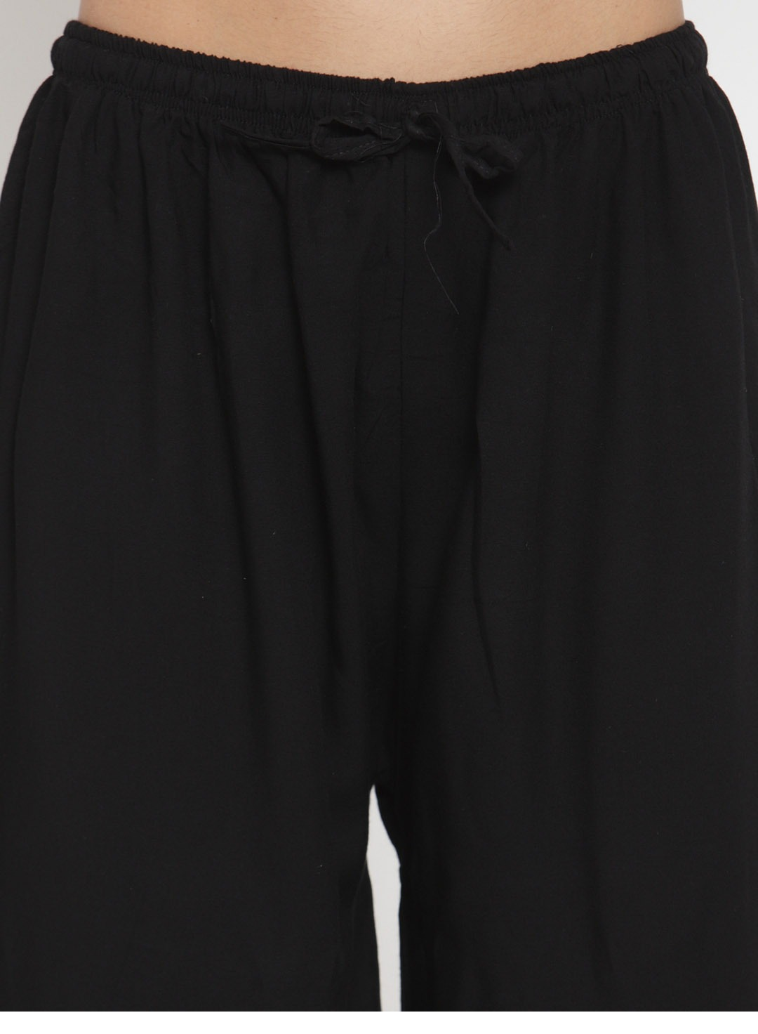 PAVONINE Black Color Aari Work Minar Design Rayon Fabric Shrarara