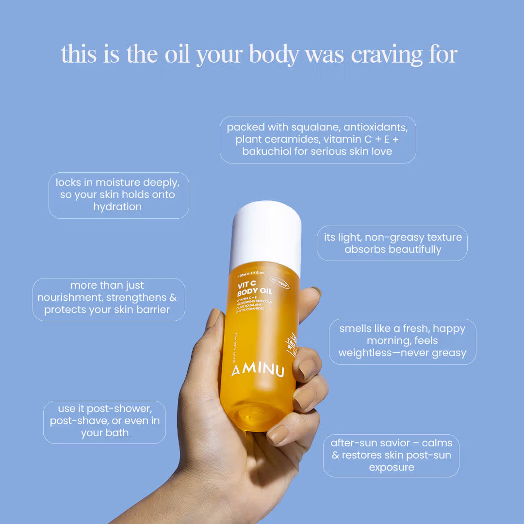 Aminu Melting Aminu Vit C Body Oil for Brightening & Hydrating  Grab2Buy Aminu Grab2Buy