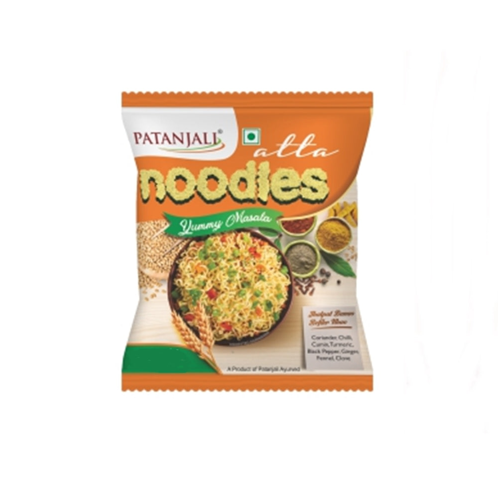 Patanjali Atta Noodles Yummy Masala (Pack of 10) 