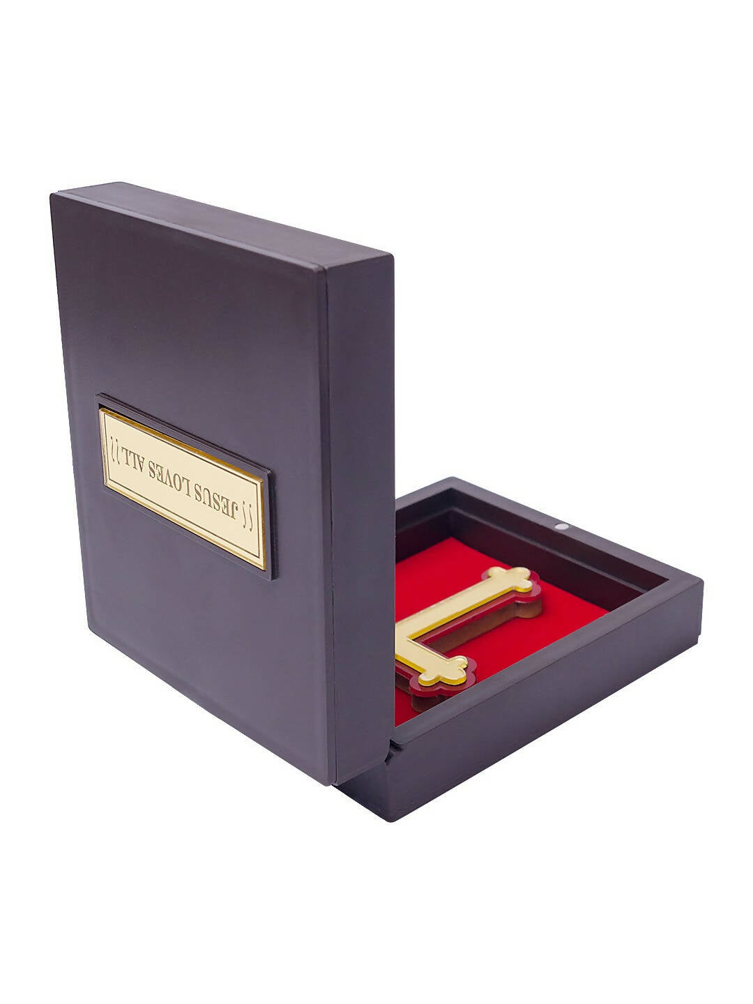 Golden Peacock Brown & Red 24 Ct Gold Foil Lord Jesus Christ 