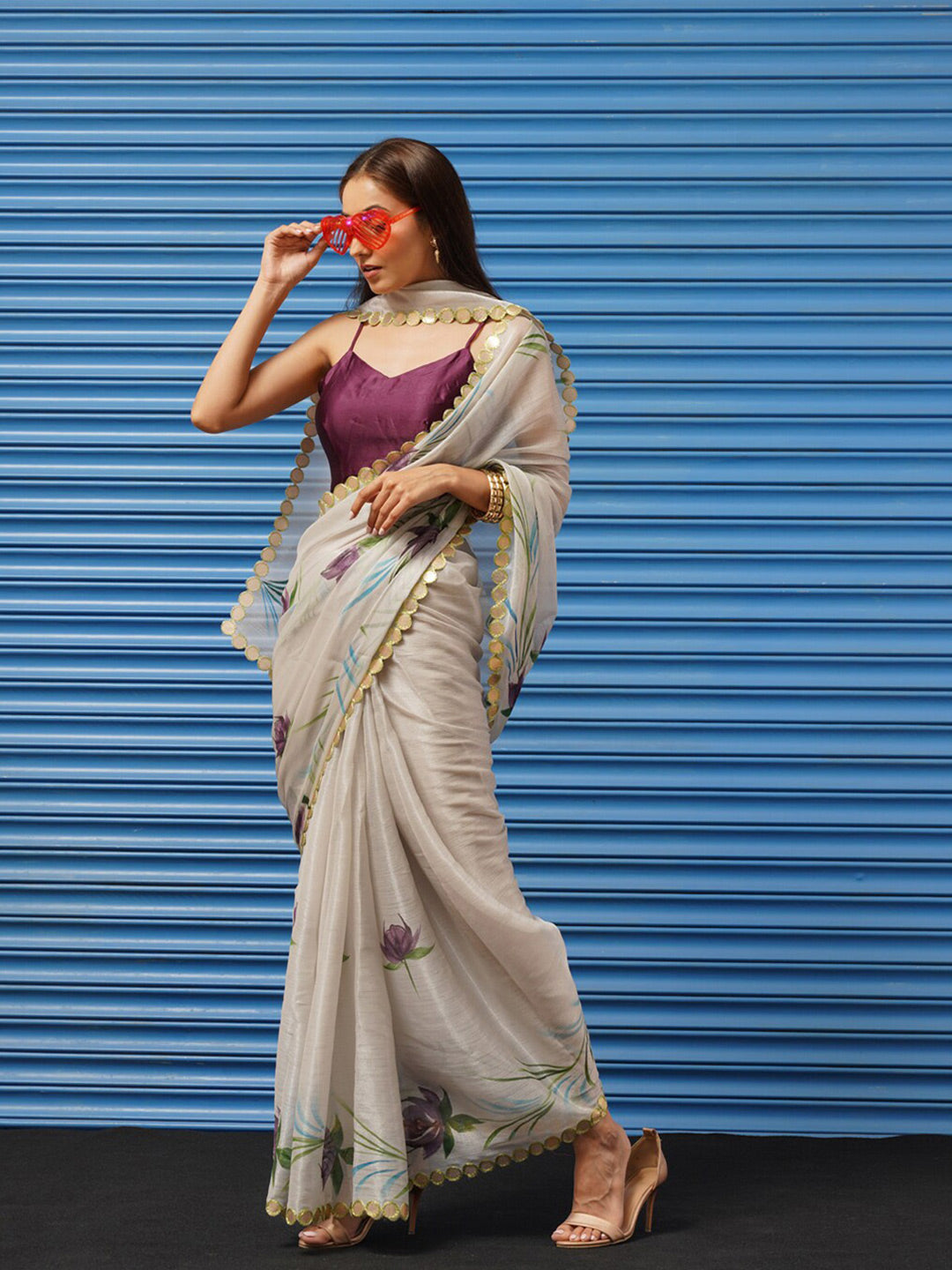 Tikhi Imli Floral Printed Poly Chiffon Grab2Buy 