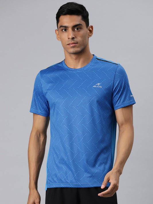 Alcis Men Printed Anti Static Slim Fit T-shirt 