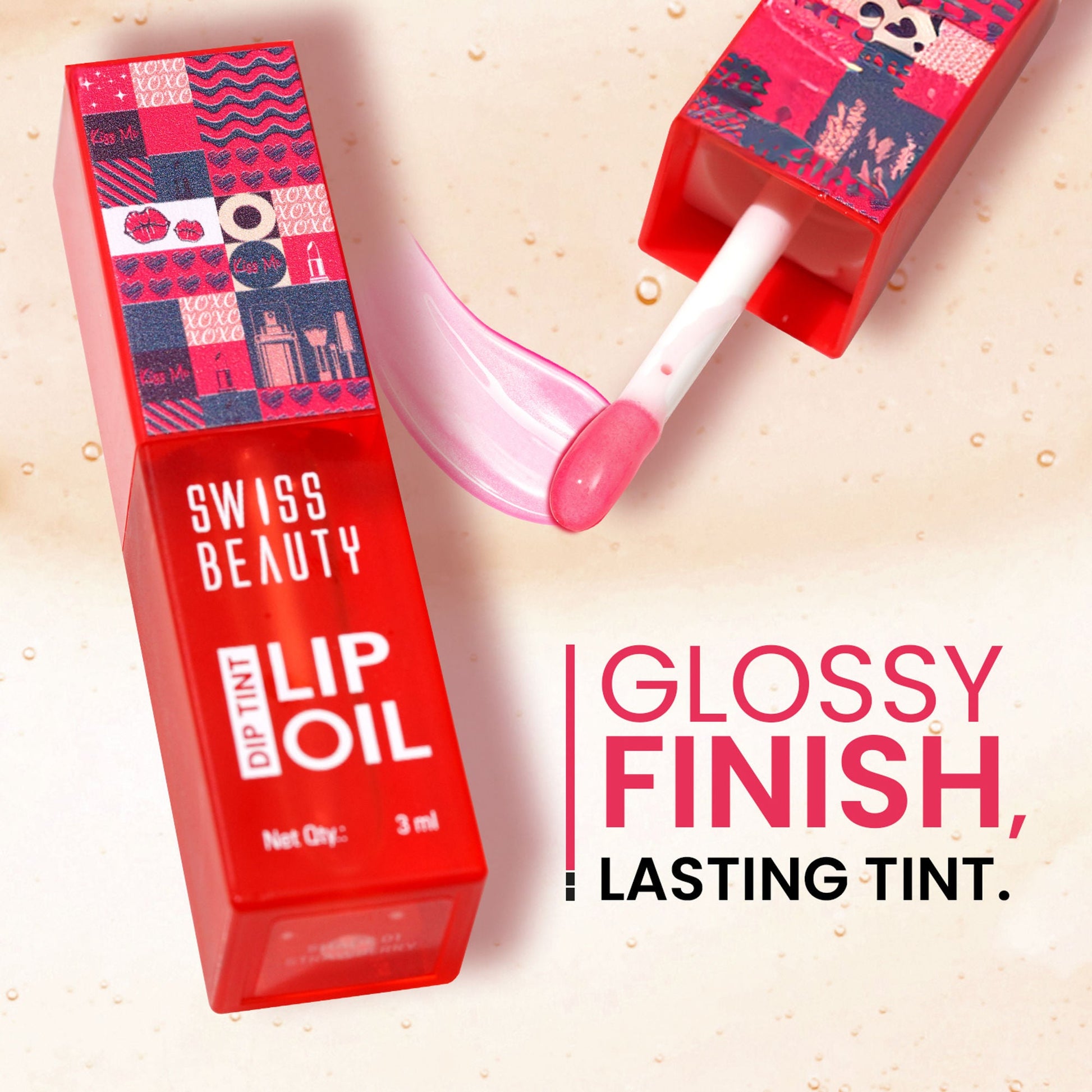 Swiss Beauty Dip Tint Color Changing Long Lasting With Vitamin-E PH Lip Oil - 4 Kiwi