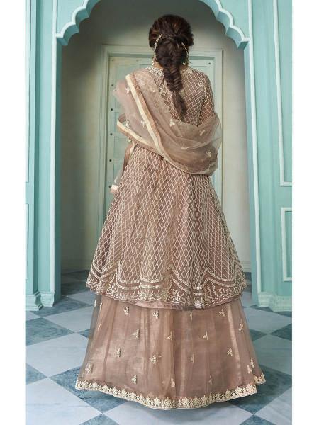 Myra Beige Heavy Embroidered Traditional Gharara Suit