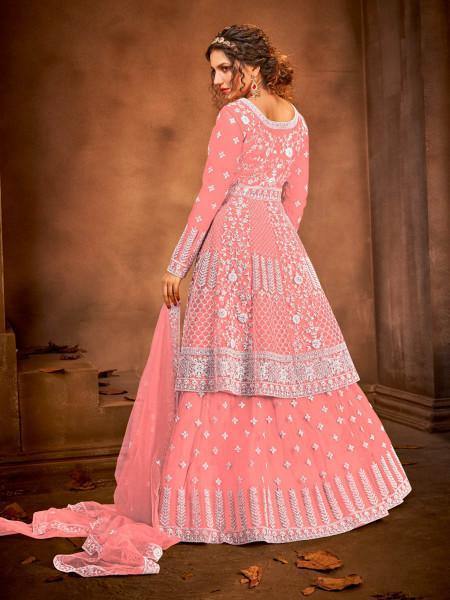 Myra Dusty Pink Heavy Embroidered Traditional Gharara Suit