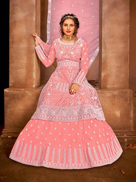 Myra Dusty Pink Heavy Embroidered Traditional Gharara Suit