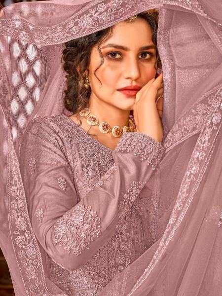 Myra Dusty Pink Heavy Embroidered Gharara Suit