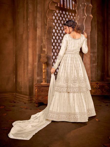 Myra Off White Heavy Embroidered Gharara Suit
