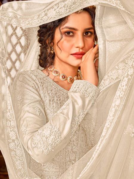 Myra Off White Heavy Embroidered Gharara Suit