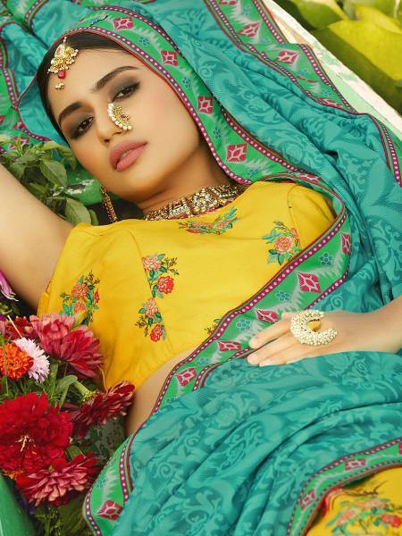 Myra Beautiful Multicolour Silk Muslan Printed Traditional Lehenga Choli