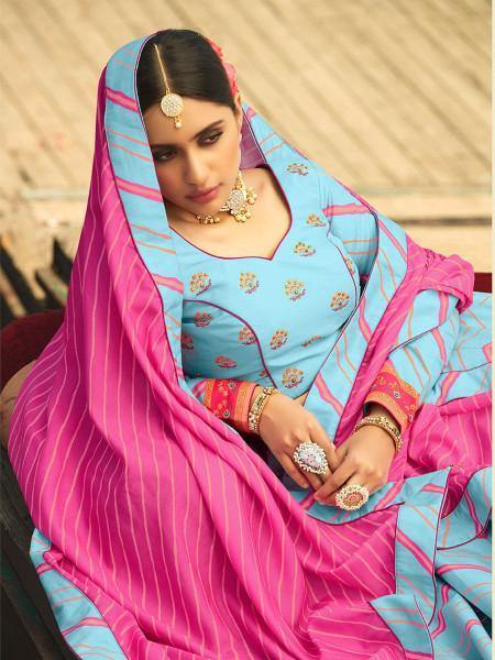 Myra Multicolour Silk Muslan Printed Traditional Lehenga Choli