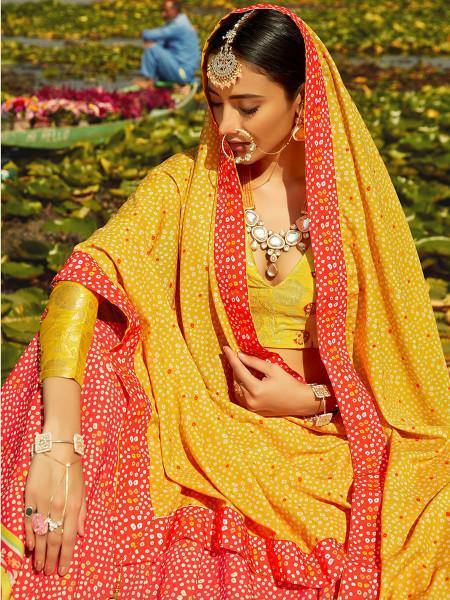 Myra Multicolour Silk Muslan Printed Crepe Lehenga Choli