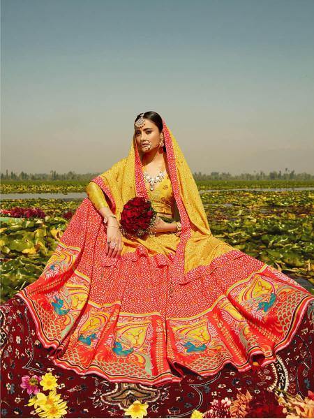 Myra Multicolour Silk Muslan Printed Crepe Lehenga Choli