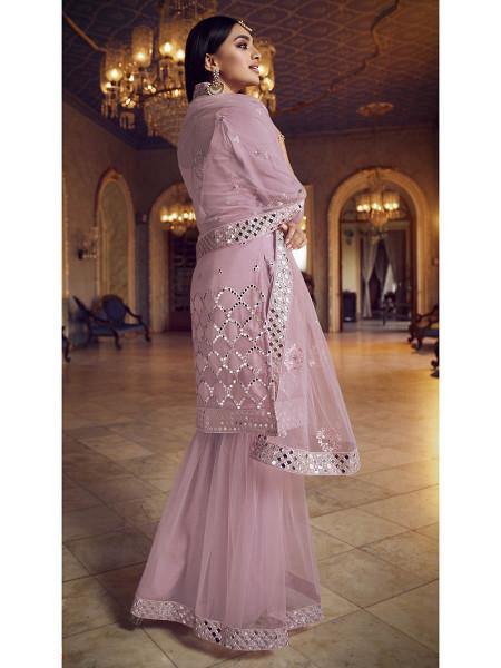 Myra Baby Pink Heavy Beautiful Embroidered Gharara Suit