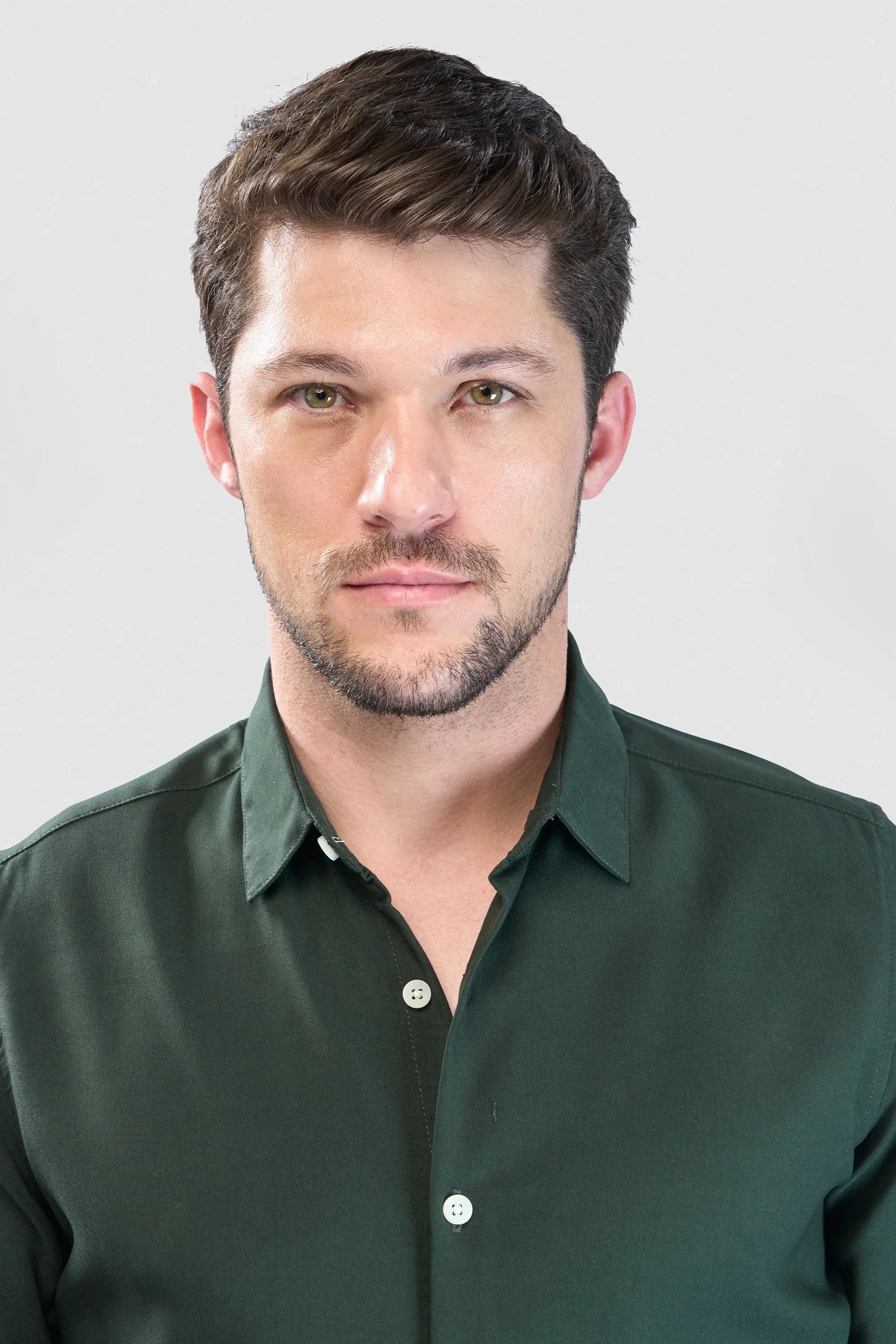 Xkind Bottle Green Plain Slim Fit Shirt  Grab2Buy Xkind Grab2Buy