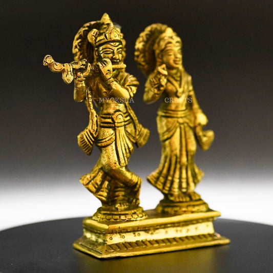 Radha Krishna Brass Idol  - 2