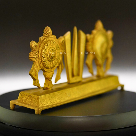 Balaji Namah with Shankh Chakra Brass Idol  - 2