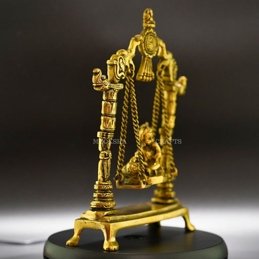 Little Krishna in Jhula idol - Enchanting Blessings for Homes - 2